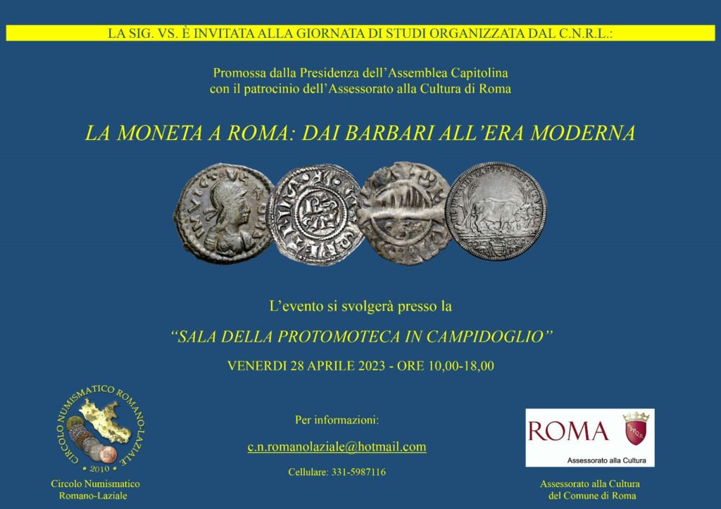Conferenza del Circolo Numismatico Romano-Laziale