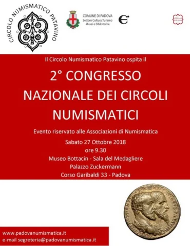 Padova 27 ottobre 2018 – 2° Congresso Nazionale dei Circoli Numismatici