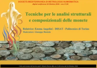 Bari 24 ottobre 2020 – Conferenza online: “Tecniche per le analisi strutturali e composizionali delle monete”