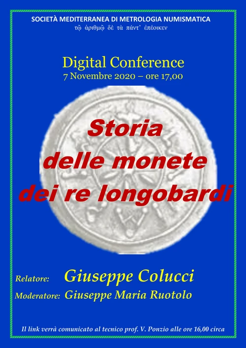 Bari 7 novembre 2020 – Conferenza online: “Storia delle monete dei re longobardi”