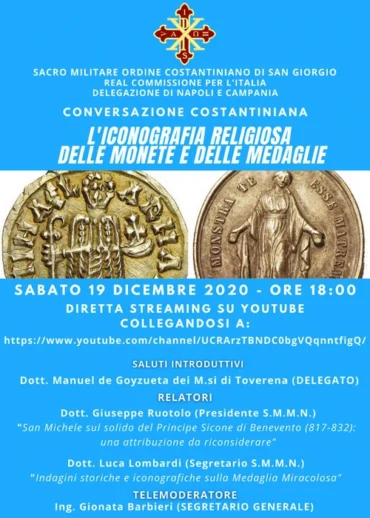 Bari 19 dicembre 2020 – Conferenza online: “L’iconografia religiosa delle monete e delle medaglie”