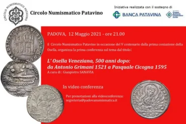 Padova 12 maggio 2021 – Conferenza online: “L’Osella Veneziana, 500 anni dopo”