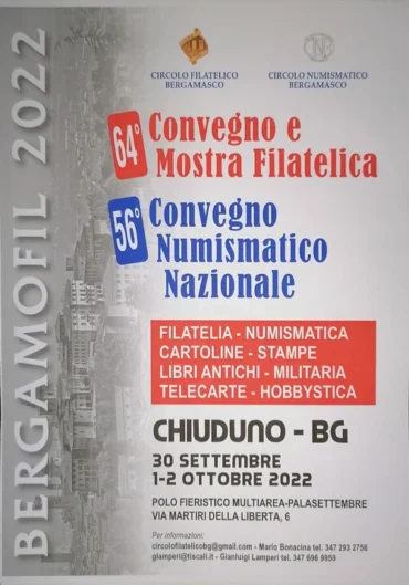 Bergamo 1-2 ottobre 2022 – 56° Convegno Numismatico Nazionale