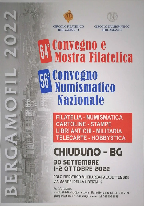 Bergamo 1-2 ottobre 2022 – 56° Convegno Numismatico Nazionale