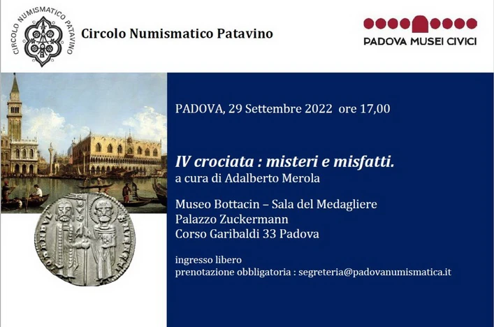 Padova 29 settembre – Conferenza: “IV crociata: misteri e misfatti”