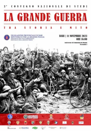 Bari 11 novembre 2023 – 3° Convegno Studio: “La Grande Guerra”