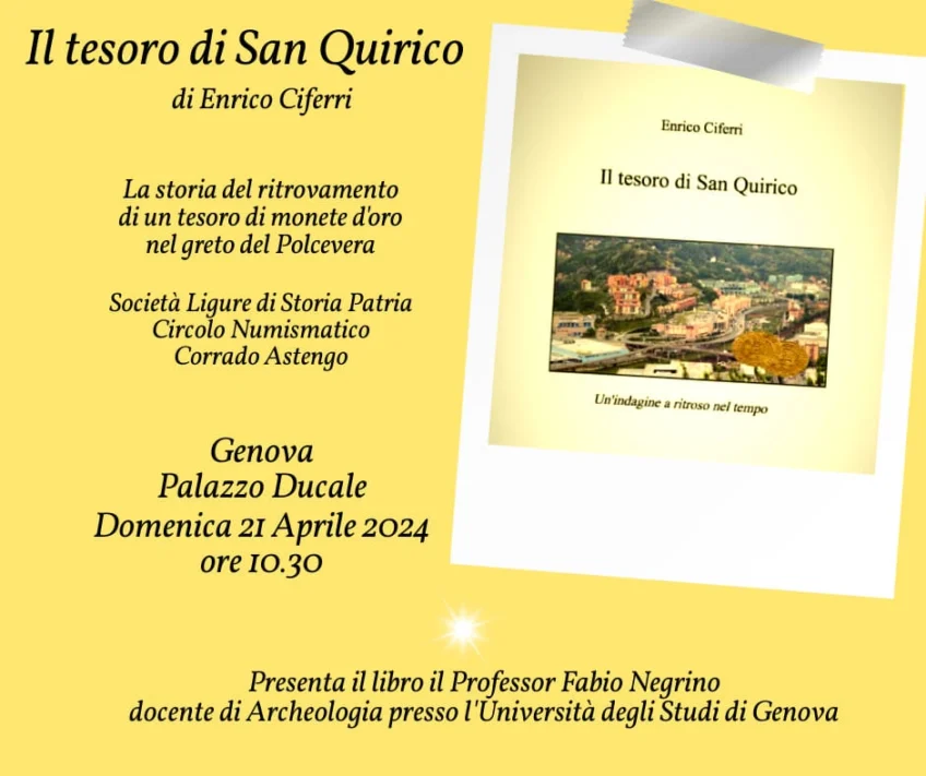 Genova 21 aprile 2024 – Presentazione: “Il tesoro di San Quirico”