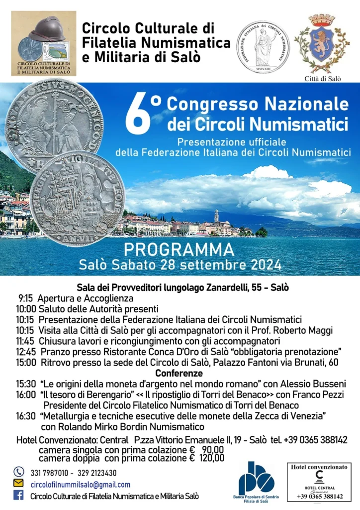 6 Congresso Nazionale dei Circoli Numismatici, Federazione Italiana dei Circoli Numismatici