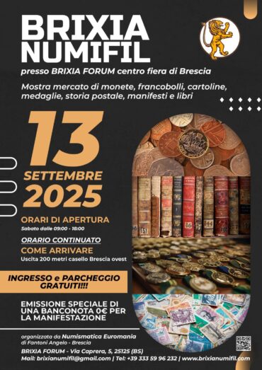 Brescia 13 Settermbre 2025:”Brixia NumisFil 2025″