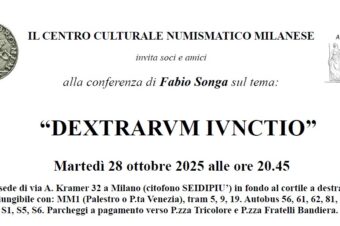 Milano 28 ottobre 2025 – ore 20:45 – Conferenza dal titolo “DEXTRARVM IVNCTIO”
