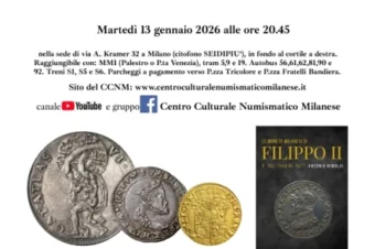Milano 13 gennaio 2026 – Conferenza sulla monetazione milanese di Filippo II