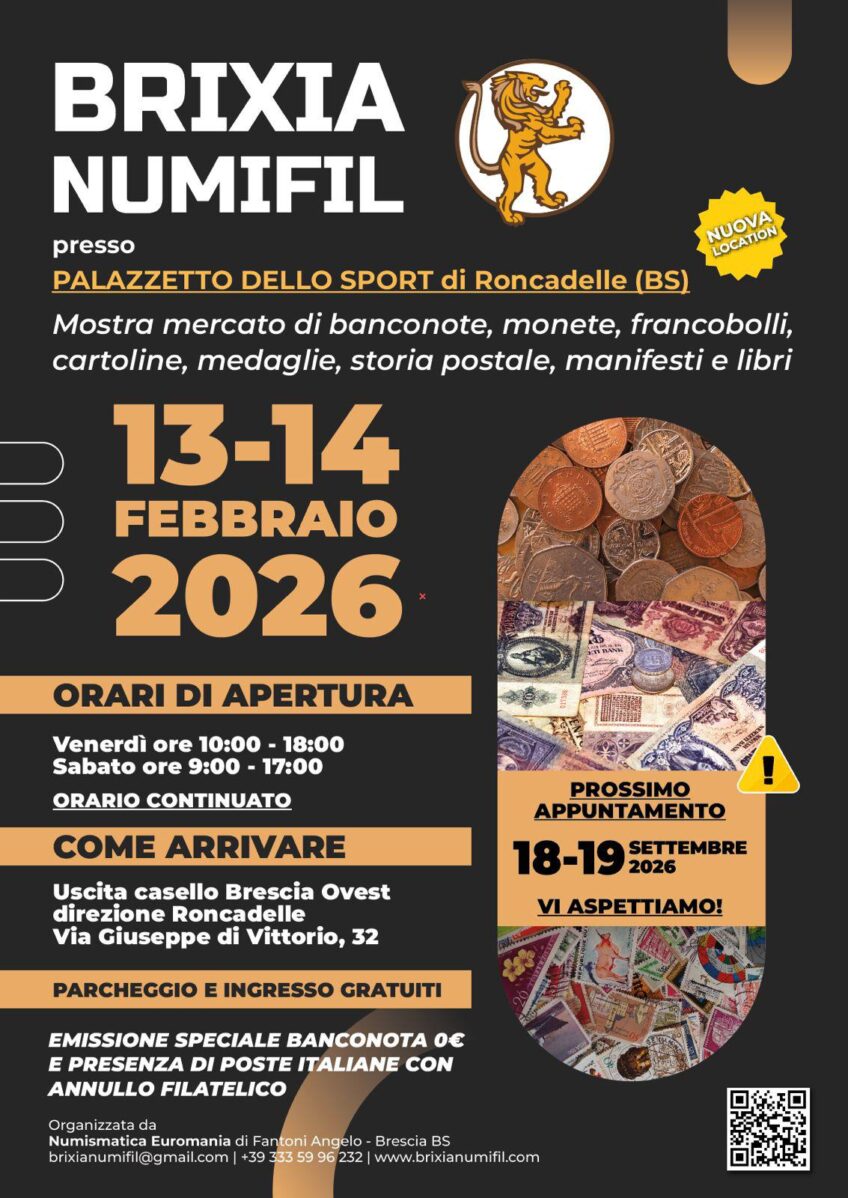 Brescia 13 e 14 Febbraio 2026:”Brixia NumiFil”