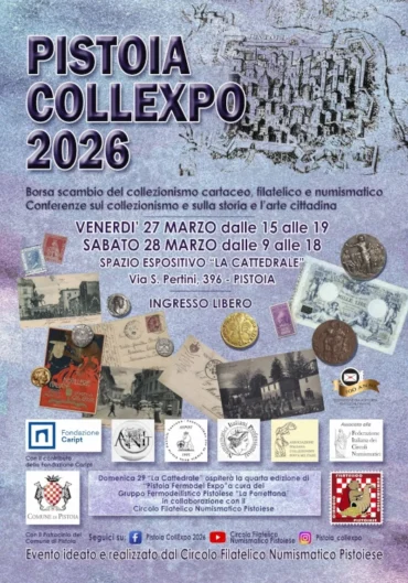 Pistoia il 27 e 28 marzo 2026 –  6° PISTOIA COLLEXPO 2026