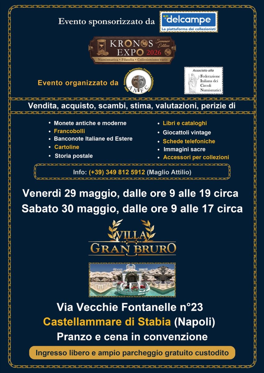Castellammare di Stabia 29-30 maggio 2026: KRONOS EXPO ed. Estiva 2026