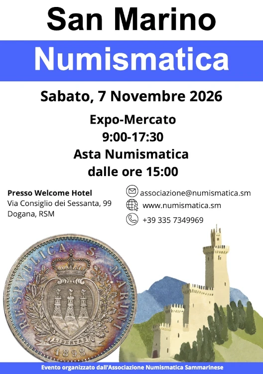San Marino Numismatica 2026 - Associazione Numismatica Sammarinese - Federazione Italiana dei Circoli Numismatici