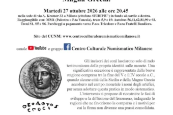 Milano 27 ottobre – Conferenza “Le firme degli incisori dei conî in Sicilia e Magna Grecia”